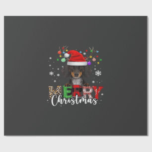 Dachshund Santa Hund Frohe Weihnachten Oversized T Geschenkpapier