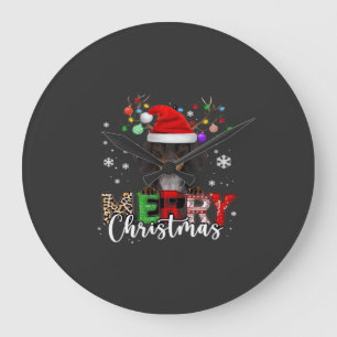 Dachshund Santa Hund Frohe Weihnachten Oversized T Große Wanduhr