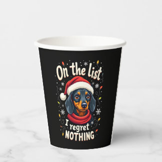Dachshund Santa On The Naughty List Dachshund Chri Pappbecher