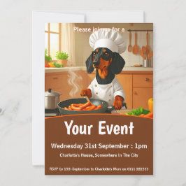 Dachshund "Sausage Dog" Einladung