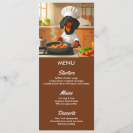 Dachshund "Sausage Dog" Menükarte