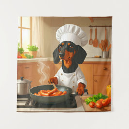 Dachshund "Sausage Dog" Wandteppich