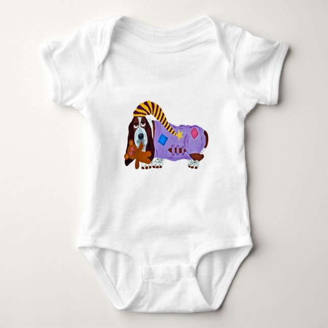 Dachshund-Schlafenszeit Baby Strampler (Vorderseite)