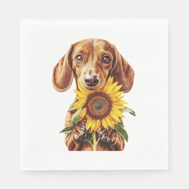 Dachshund Serviette (Vorderseite)