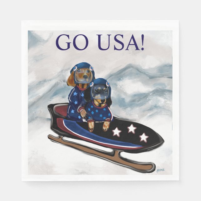 DACHSHUND  SERVIETTE (Vorderseite)