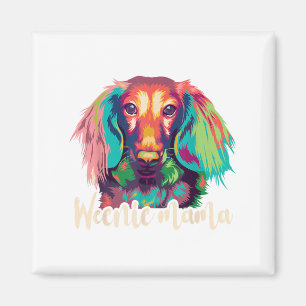 Dachshund-Shirt Frauen Weenie Mama Wiener Hund Mam Magnet