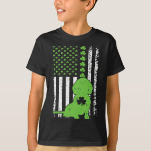 Dachshund-Shirt St. Patricks Day Shamrock US-Flagg T-Shirt
