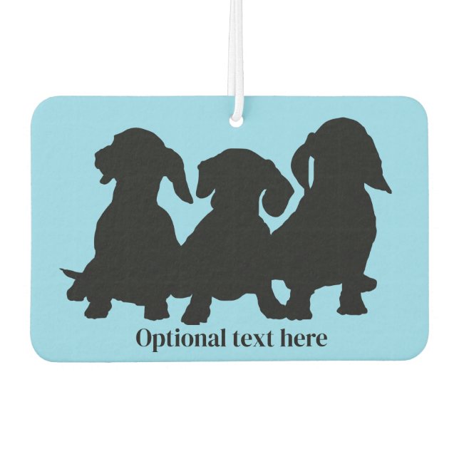 Dachshund Silhouette  Autolufterfrischer (Vorderseite)