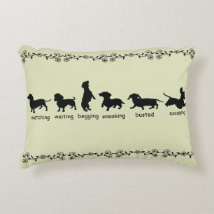 Dachshund-Silhouette-Kissen Dekokissen