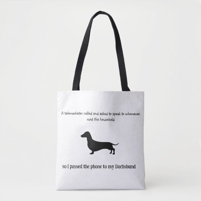 Dachshund-Silhouette Lustig  (Vorderseite)