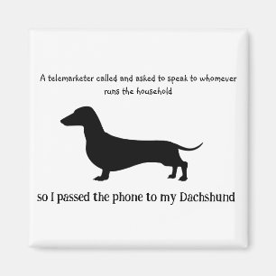 Dachshund-Silhouette Lustig Magnet