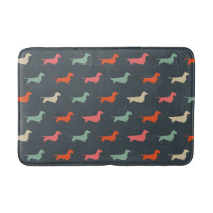 Dachshund-Silhouetten Wiener Dog Liebhaber Badematte