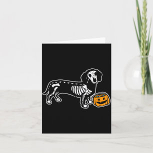 Dachshund-Skelett Jack O Lantern Lustiger Hallowee Karte