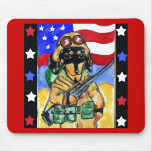 Dachshund Soldat Mousepad