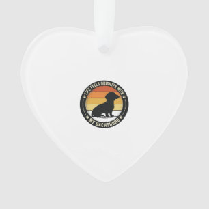 Dachshund-Sonnenuntergangs-Shirt Vintage-Hundelieb Ornament