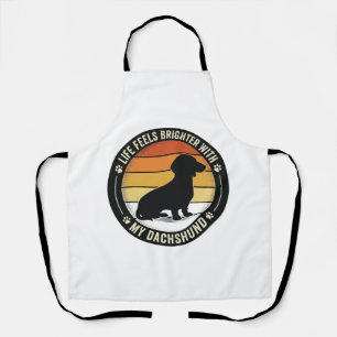 Dachshund-Sonnenuntergangs-Shirt Vintage-Hundelieb Schürze