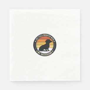 Dachshund-Sonnenuntergangs-Shirt Vintage-Hundelieb Serviette