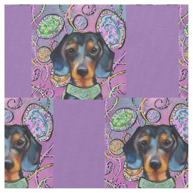 Dachshund  stoff (Nahaufnahme)