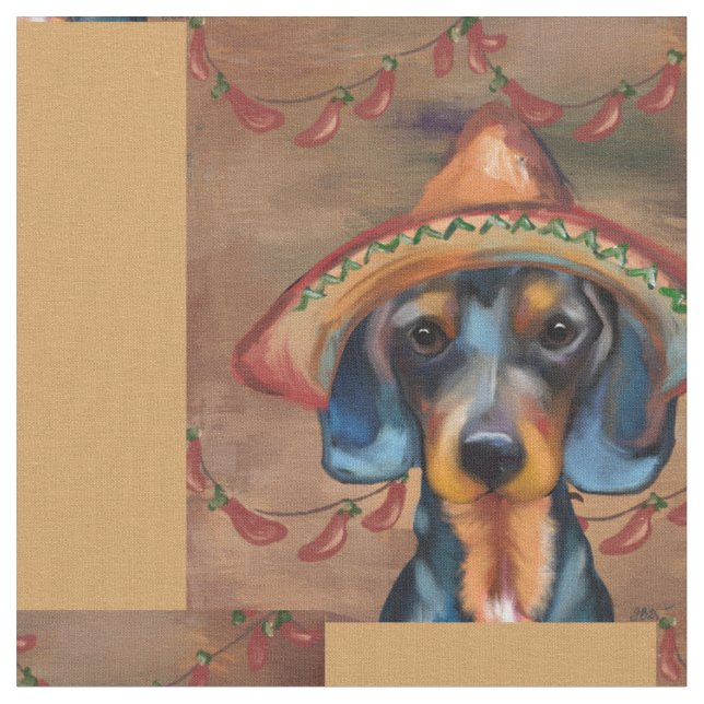 Dachshund  stoff (Nahaufnahme)