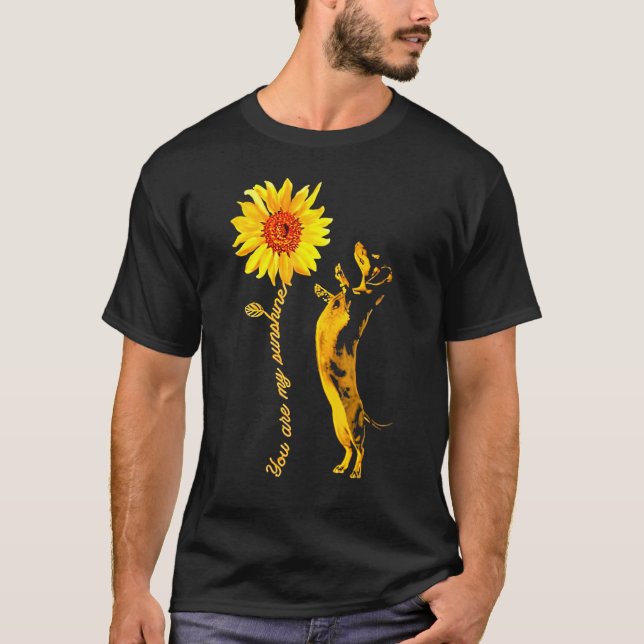 Dachshund Sunshine Funny For Man Woman T-Shirt (Vorderseite)