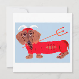 Dachshund-Teufel Feiertagskarte