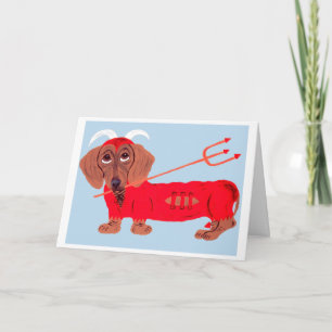 Dachshund Teufel Karte
