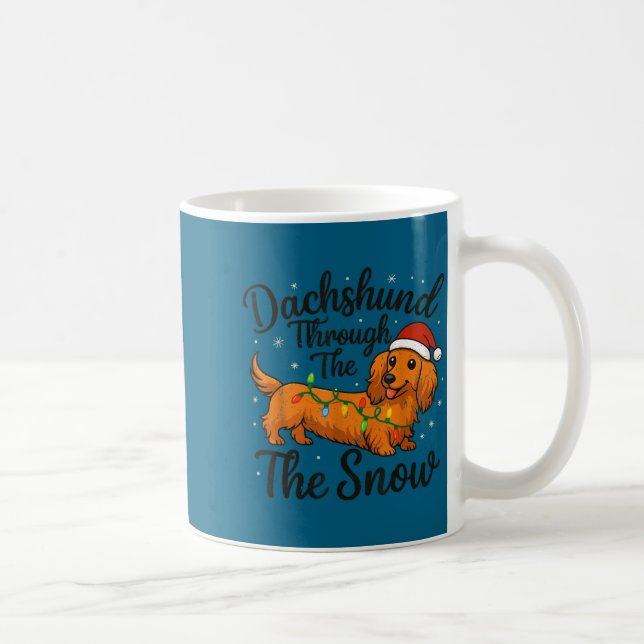 Dachshund Through The Snow Christmas Pajama Toddle Kaffeetasse (Rechts)