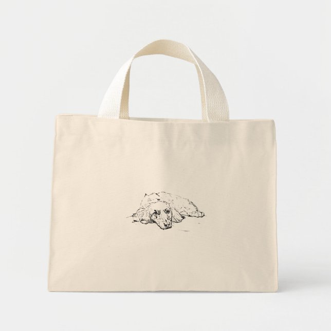 Dachshund-Tragetasche, Wiener Dog Geschenk, Klein Mini Stoffbeutel (Vorne)