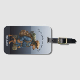 Dachshund Trail Blazer Hiker Personalized  Gepäckanhänger
