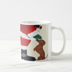 Dachshund und Weihnachtsmann Tasse
