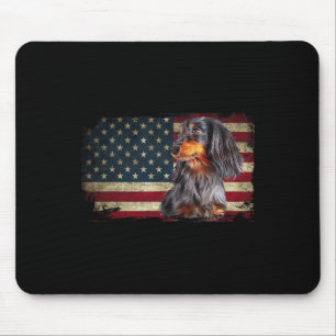 Dachshund USA-Flagge Patriotische Hunde Liebhaber Mousepad