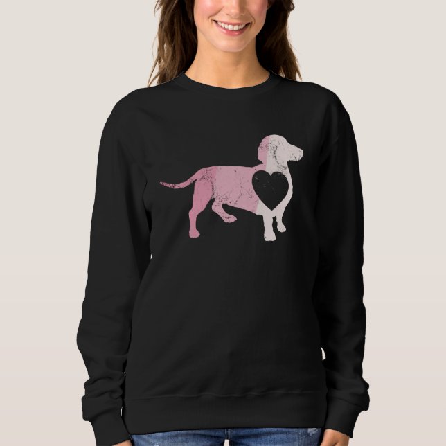 Dachshund Valentines Day Cupid Love Dog Sweatshirt (Vorderseite)