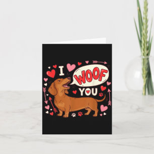 Dachshund Valentinstag Ich wuffe dich liebe Wiener Karte