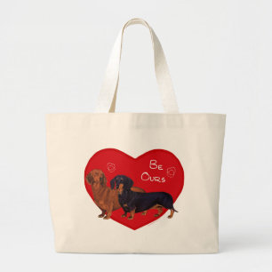 Dachshund Valentinstag Jumbo Stoffbeutel