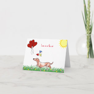 Dachshund Valentinstag  Karte