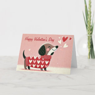 Dachshund Valentinstag Liebe Karte