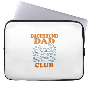 Dachshund-Vater-Club Vintage-Hund-Shirt-Design_1 Laptopschutzhülle
