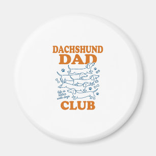 Dachshund-Vater-Club Vintage-Hunde-Shirt-Design_1 Magnet