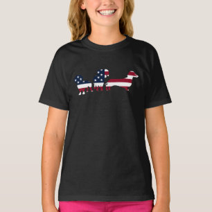 Dachshund Vierter 4. Juli Patriotische Wiener Hund T-Shirt