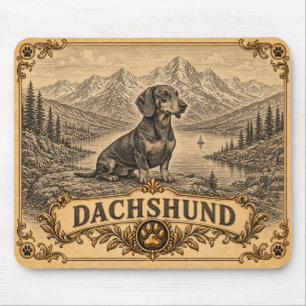 Dachshund, Vintage Heritage Hund Mousepad