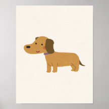 Dachshund-Wandkunst für das Kinderzimmer
