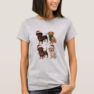 Dachshund Weihnachten Hundemama Liebhaber Weihnach T-Shirt