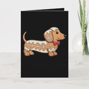 Dachshund Weihnachten Lebkuchen Weiner Hund  Karte