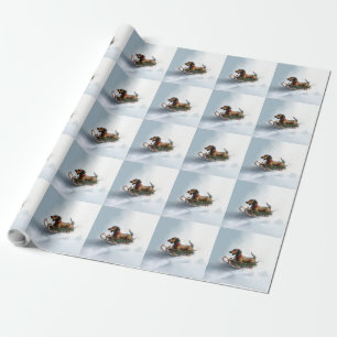 Dachshund Weihnachten Schnee Winter Geschenkpapier