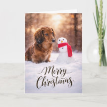 Dachshund-Weihnachts-Schneemann