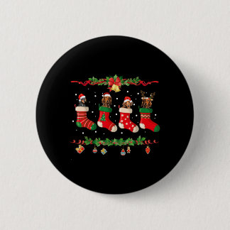 Dachshund Weihnachts-Shirt Socken Hund Xmas Button