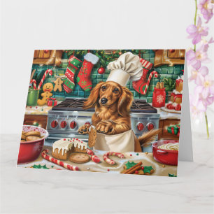 Dachshund-Weihnachtsbäckerei: Festliches Weihnacht Karte