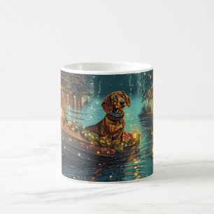 Dachshund Weihnachtsfestliche Reise Kaffeetasse