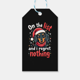 Dachshund Weihnachtsmann auf der Liste der Bösen D Geschenkanhänger