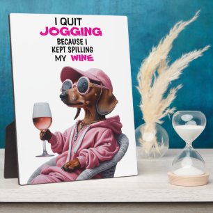 Dachshund Weintrinker Fotoplatte